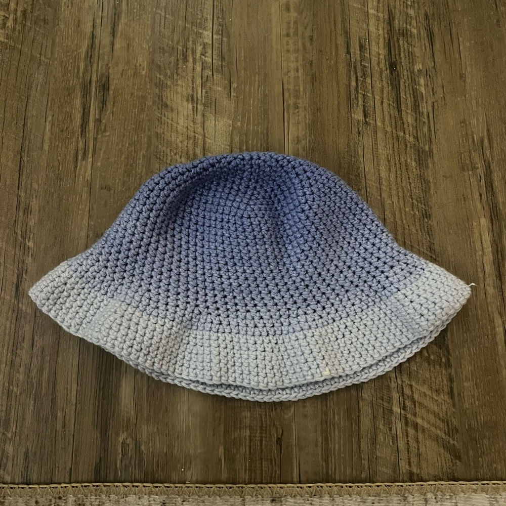 Handmade purple Gradient Crochet Bucket Hat